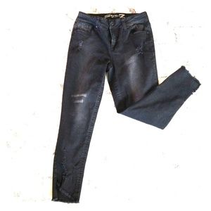 Seven7 Jean's Distressed Black Skinnies